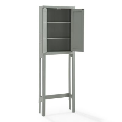 Image showing 5 th Crosley 22.13 x 68.25 x 8.63 in. Wooden Savannah Space Saver Over-the-Toilet Storage Shelf, White