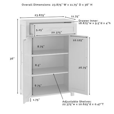 Image showing  Savannah Storage Cabinet, White