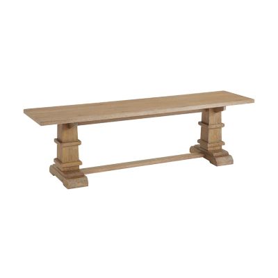 Image showing  Joanna Dining Bench, Rustic Brown/White