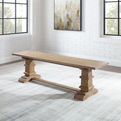 Image showing  Joanna Dining Bench, Rustic Brown/White
