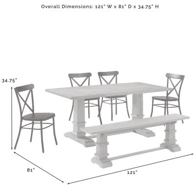 Image showing  6 pc. Joanna Dining Set with Camille Chairs