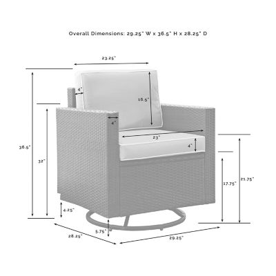 Image showing  5 pc. Palm Harbor Outdoor Wicker Conversation Set with Fire Table