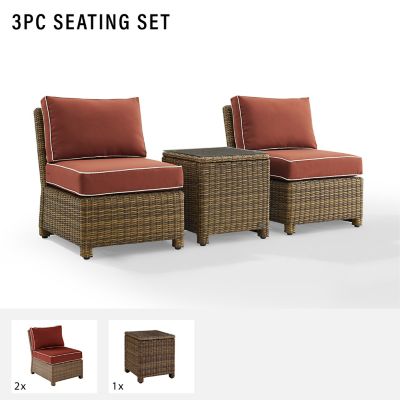Image showing 5 th Crosley 3 pc. Bradenton Wicker Chair Set