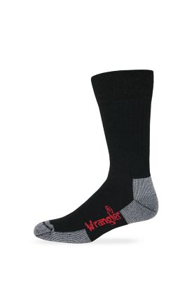 Wrangler Men's Ultra-Dri Non-Binding All Day Work Socks, Made in USA, 2 Pair, 2/72633 GREY