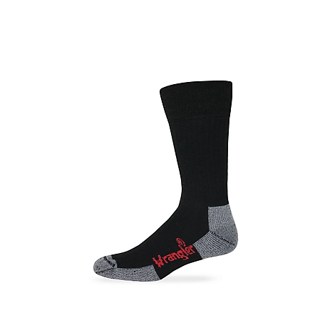 Wrangler Men's Ultra-Dri Non-Binding All Day Work Socks Made in USA, 2 Pair, 2/72633 GREY