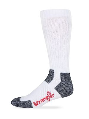 Wrangler Men's Steel-Toe Ultra-Dri Work Socks, 2 Pair, 2/647 Black