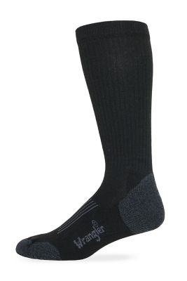 Wrangler Men's Compression Over-the-Calf Boot Socks, Made in USA, 1-Pair, 72658