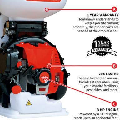 Image showing  4 gal. Gas-Powered Granular Backpack Broadcast Spreader