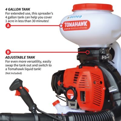 Image showing 5 th Tomahawk Power 4 gal. Gas-Powered Granular Backpack Broadcast Spreader