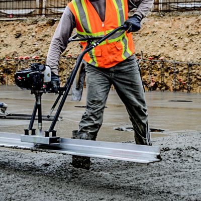 Image showing  8 ft. Aluminum Blade Board 37.7cc Gas Vibrating Concrete Power Screed Finishing Float Tool