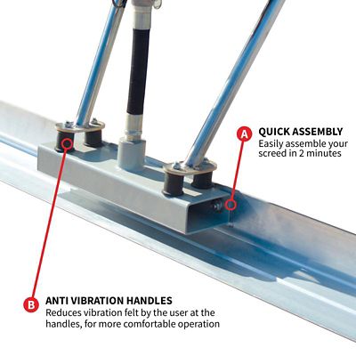 Image showing  12 ft. Aluminum Blade Board 37.7cc Gas Vibrating Concrete Power Screed Finishing Float Tool