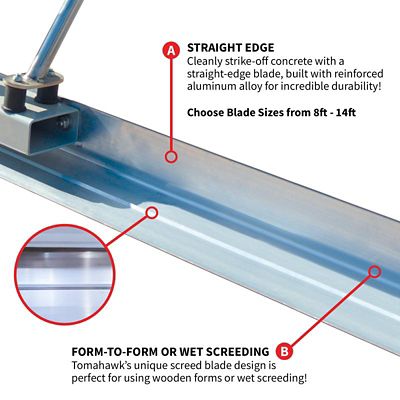 Image showing  14 ft. Aluminum Blade Board 37.7cc Gas Vibrating Concrete Power Screed Finishing Float Tool