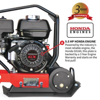 Image showing  5.5 HP Honda Vibratory Plate Compactor for Soil Compaction Tamper