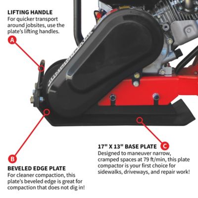 Image showing  5.5 HP Honda Vibratory Plate Compactor for Soil Compaction Tamper