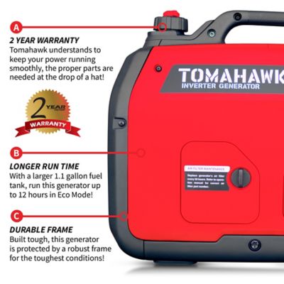 Image showing  2,000/1,800-Watt Gasoline Powered Inverter Generator