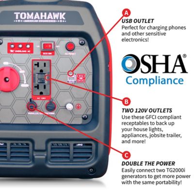 Image showing  2,000/1,800-Watt Gasoline Powered Inverter Generator