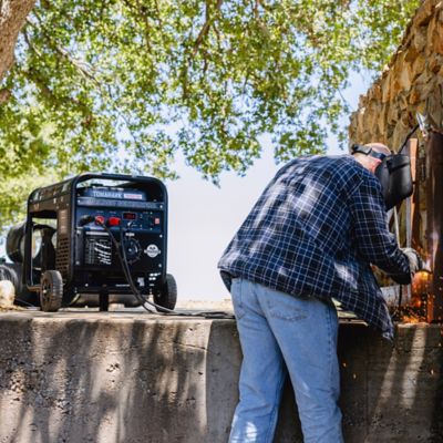 Image showing  210A Welder with 15 HP Gas-Powered Portable 2,000W Generator