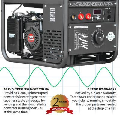 Image showing  210A Welder with 15 HP Gas-Powered Portable 2,000W Generator