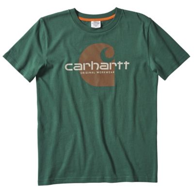 Carhartt Boys' Graphic C Logo Cotton Crew Neck Short-Sleeve T-Shirt