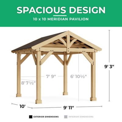 Image showing 7 th Yardistry 10 ft. x 10 ft. Meridian Pavilion
