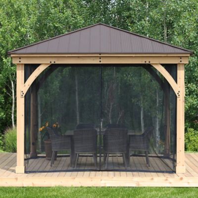 Image showing 6 th Yardistry Mosquito Netting for Meridian Gazebos, 12 ft. x 12 ft.