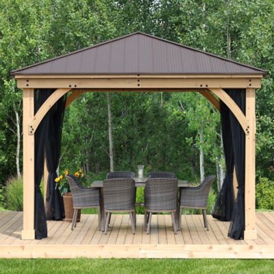 Image showing 7 th Yardistry Mosquito Netting for Meridian Gazebos, 12 ft. x 12 ft.