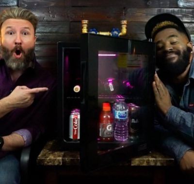 Image showing 17 th NewAir 1.6 cu. ft. 60-Can Freestanding Mini Fridge with Glass Door