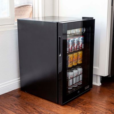 Image showing 10 th NewAir 90 Can Freestanding Beverage Fridge in Onyx Black with Adjustable Shelves and Lock
