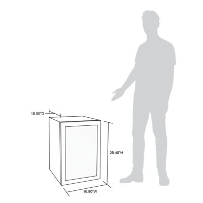 Image showing 11 th NewAir 90 Can Freestanding Beverage Fridge in Onyx Black with Adjustable Shelves and Lock