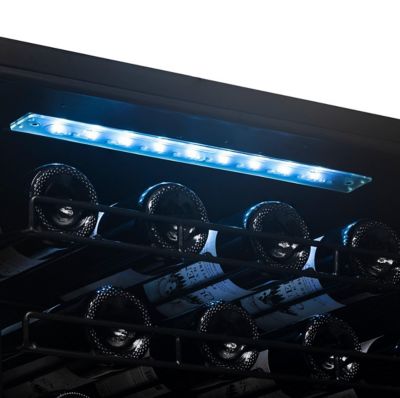 Image showing 7 th NewAir 9.71 cu. ft. 98-Bottle Freestanding Dual Zone Compressor Wine Fridge