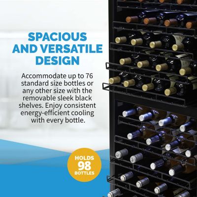 Image showing 11 th NewAir 9.71 cu. ft. 98-Bottle Freestanding Dual Zone Compressor Wine Fridge