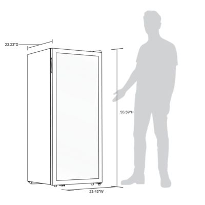 Image showing 14 th NewAir 9.71 cu. ft. 98-Bottle Freestanding Dual Zone Compressor Wine Fridge