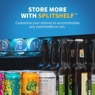 Image showing  160-Can Freestanding Beverage Fridge in Stainless Steel with SplitShelf and Precision Digital Thermostat