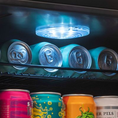 Image showing 9 th NewAir 160-Can Freestanding Beverage Fridge in Stainless Steel with SplitShelf and Precision Digital Thermostat