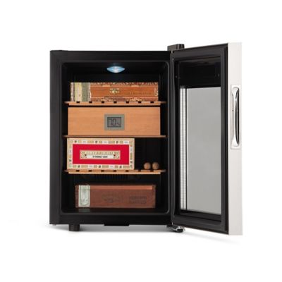 Image showing  250 ct. Electric Cigar Humidor and Thermoelectric Cooling Wineador with Digital Temperature Controls, Stainless Steel