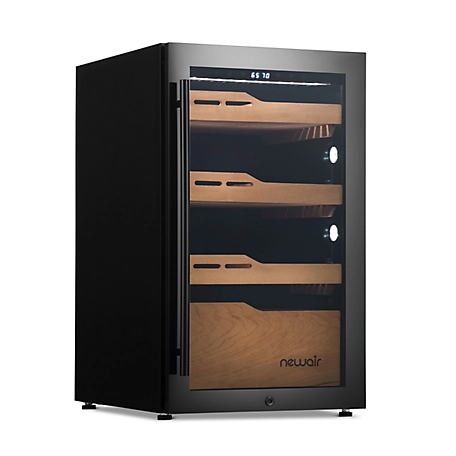 NewAir 840 ct. Electric Cigar Humidor, Built-in Humidification System with Heating and Cooling Function,LED Lighting