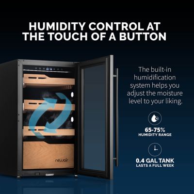 Image showing  840 ct. Electric Cigar Humidor, Built-in Humidification System with Heating and Cooling Function,LED Lighting
