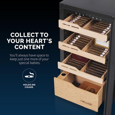 Image showing  840 ct. Electric Cigar Humidor, Built-in Humidification System with Heating and Cooling Function,LED Lighting