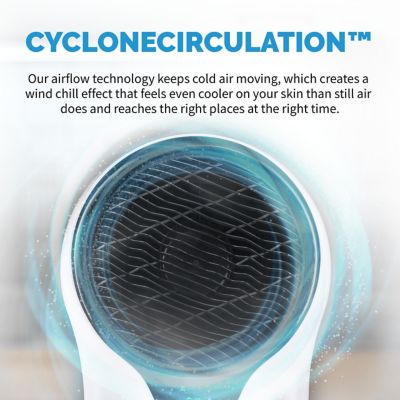 Image showing  Evaporative Air Cooler and Portable Cooling Fan, 250 sq. ft., 3 Speeds, 7.5 Hour Timer, 1.45 gal. Water Tank, White