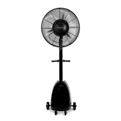 NewAir 24 in. 3-Speed Adjustable Pedestal Misting Fan, 8,700 CFM, Black, 24.1 in. x 28.15 in. x 76 in.