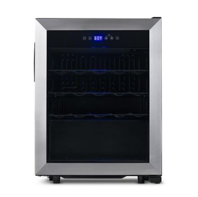 Image showing 8 th NewAir 2.12 cu. ft. 23-Bottle Freestanding Compressor Wine Fridge in Stainless Steel, Adjustable Racks and Digital Thermostat