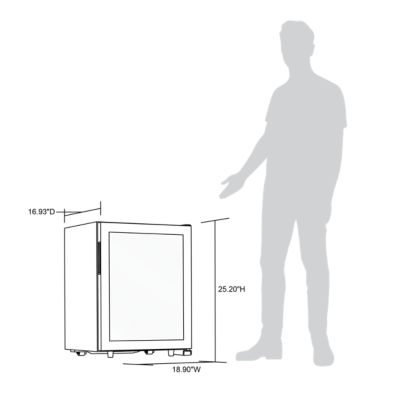 Image showing 18 th NewAir 2.12 cu. ft. 23-Bottle Freestanding Compressor Wine Fridge in Stainless Steel, Adjustable Racks and Digital Thermostat