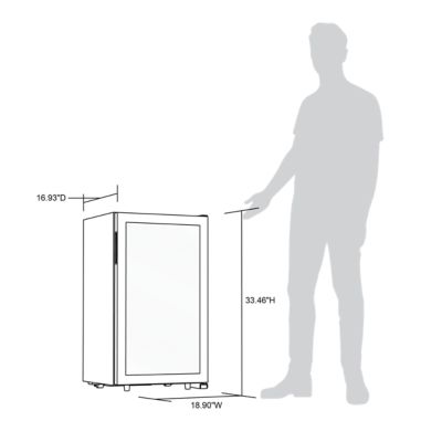 Image showing 8 th NewAir 2.86 cu. ft. 28-Bottle Freestanding Dual Zone Wine Fridge in Stainless Steel with Adjustable Racks