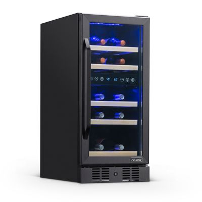 NewAir 3.2 cu. ft. 29-Bottle Built-In Dual Zone Wine Fridge, Black