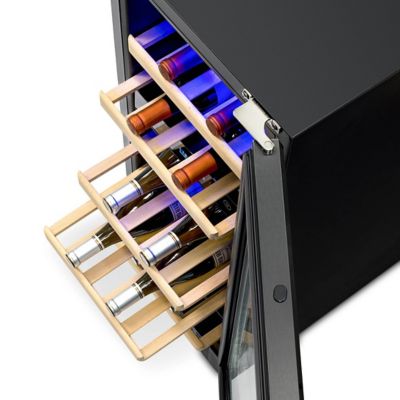 Image showing 7 th NewAir 3.2 cu. ft. 29-Bottle Built-In Dual Zone Wine Fridge, Black