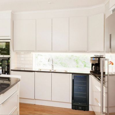 Image showing 9 th NewAir 3.2 cu. ft. 29-Bottle Built-In Dual Zone Wine Fridge, Black