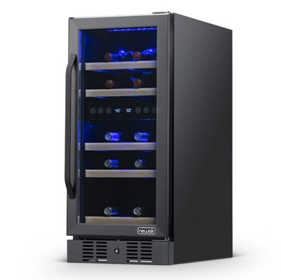 Image showing 10 th NewAir 3.2 cu. ft. 29-Bottle Built-In Dual Zone Wine Fridge, Black