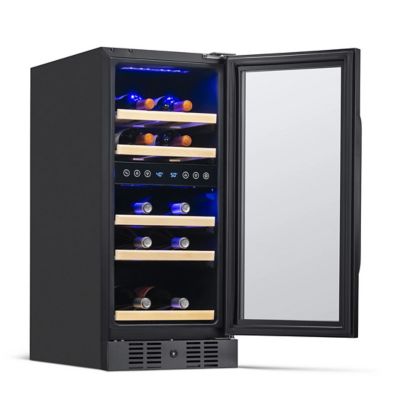 Image showing 11 th NewAir 3.2 cu. ft. 29-Bottle Built-In Dual Zone Wine Fridge, Black