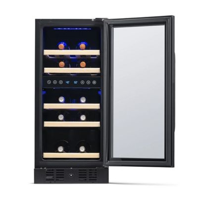 Image showing 13 th NewAir 3.2 cu. ft. 29-Bottle Built-In Dual Zone Wine Fridge, Black