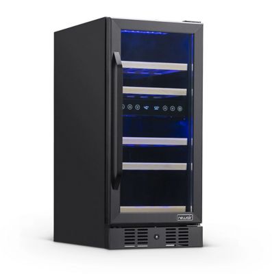 Image showing 14 th NewAir 3.2 cu. ft. 29-Bottle Built-In Dual Zone Wine Fridge, Black